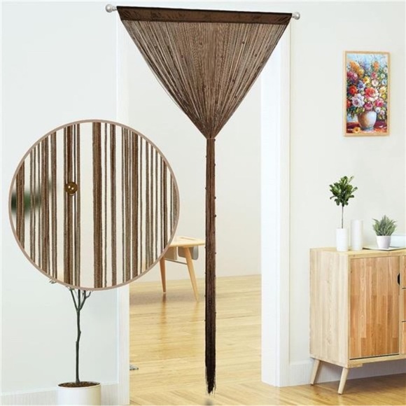 Beaded Curtain Door String Curtains for Doorways Tassels Beads Hanging Fringe - Picture 5 of 7